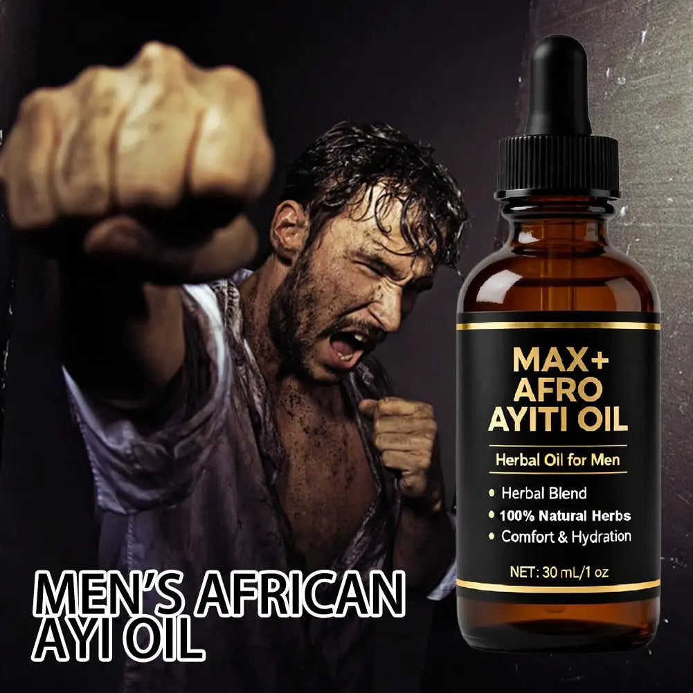 Natural Herbal Men's African Ayi Oil MAX+ AFRO AYITI OIL Male Body Massage Essence Oil