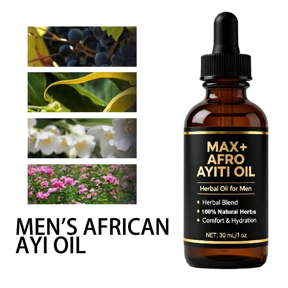 Natural Herbal Men's African Ayi Oil MAX+ AFRO AYITI OIL Male Body Massage Essence Oil