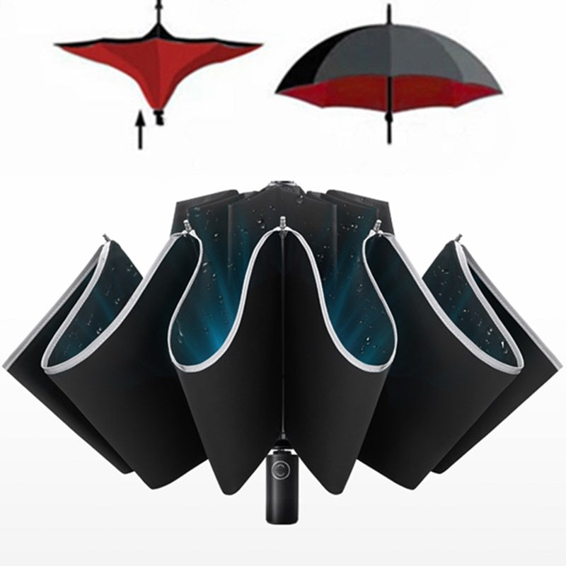 Foldable Reversible Automatic Umbrella(Reflective Strips